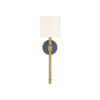 Crystorama Herrick 6.25" Sconce in Luxe Gold + Navy - Additional View