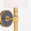 Crystorama Herrick 6.25" Sconce in Luxe Gold + Navy - Additional View