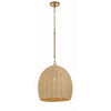 Crystorama Jace 15'' Pendant in Soft Gold - Front View