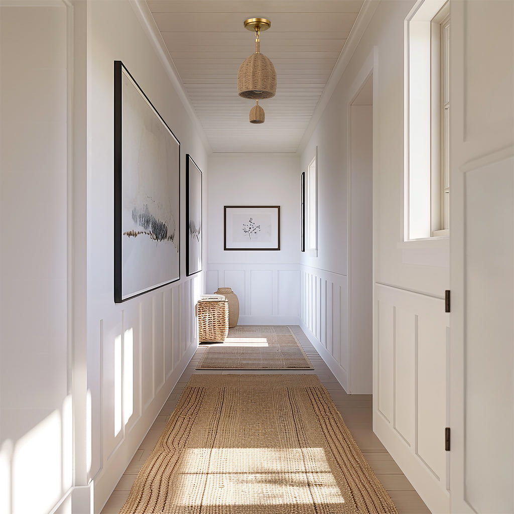 JAC-10502-SG_CEILING Jace 6'' LED Semi Flush Mount | Lifestyle Image