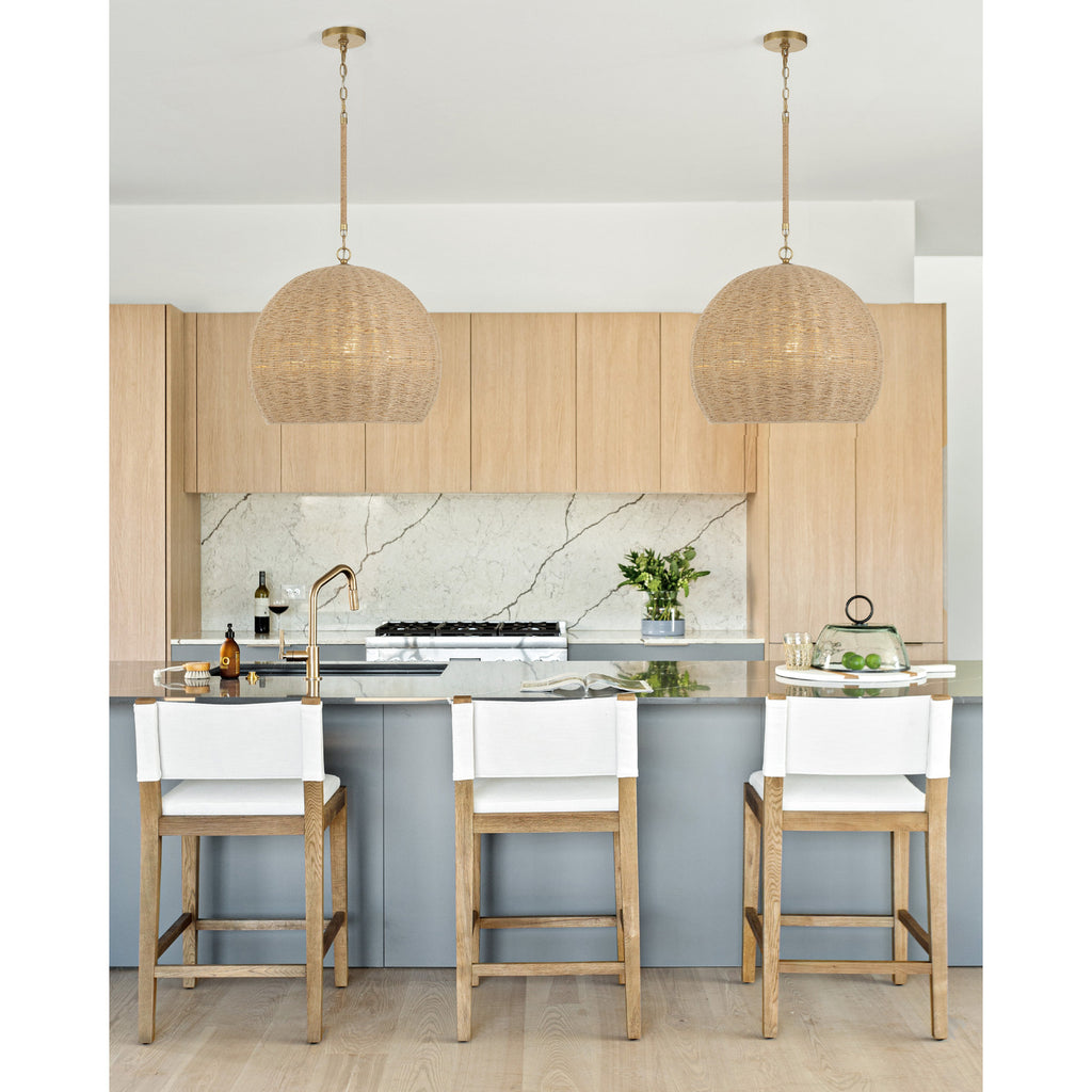 Crystorama Jace 20'' Pendant in Soft Gold - Lifestyle View