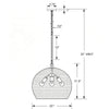 Crystorama Jace 20'' Pendant - Product Dimensions