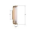 JAR-2301-AG Jarvis 1 Light Sconce | Dimensions Image