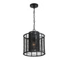 Crystorama Jayna 12.5'' Chandelier in Matte Black - Front View