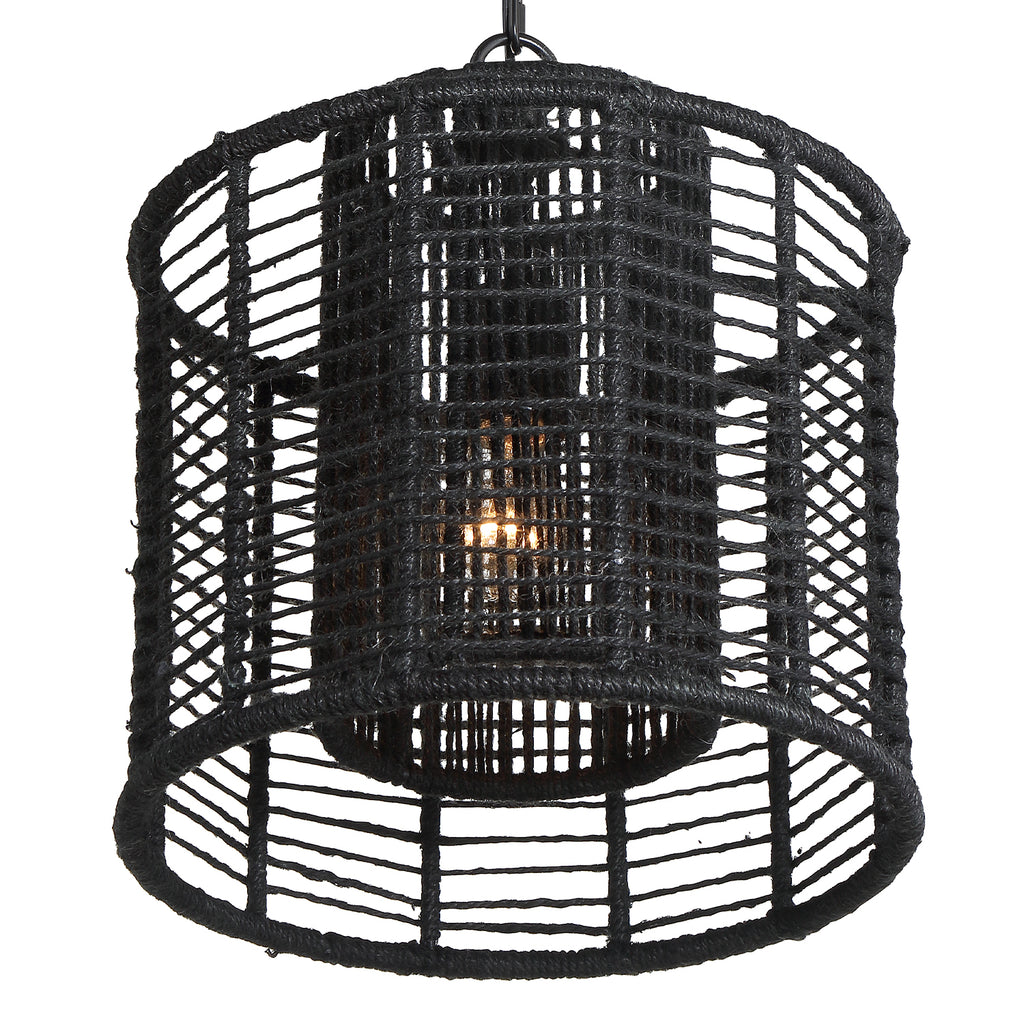 Crystorama-OPEN-BOX Jayna 1 Light Mini Pendant in Matte Black - Additional View