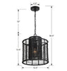 Crystorama-OPEN-BOX Jayna 1 Light Mini Pendant - Product Dimensions