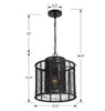 JAY-A5001-MK Jayna 1 Light Mini Pendant | Dimensions Image