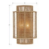 JAY-A5002-BS Jayna 2 Light Sconce | Dimensions Image