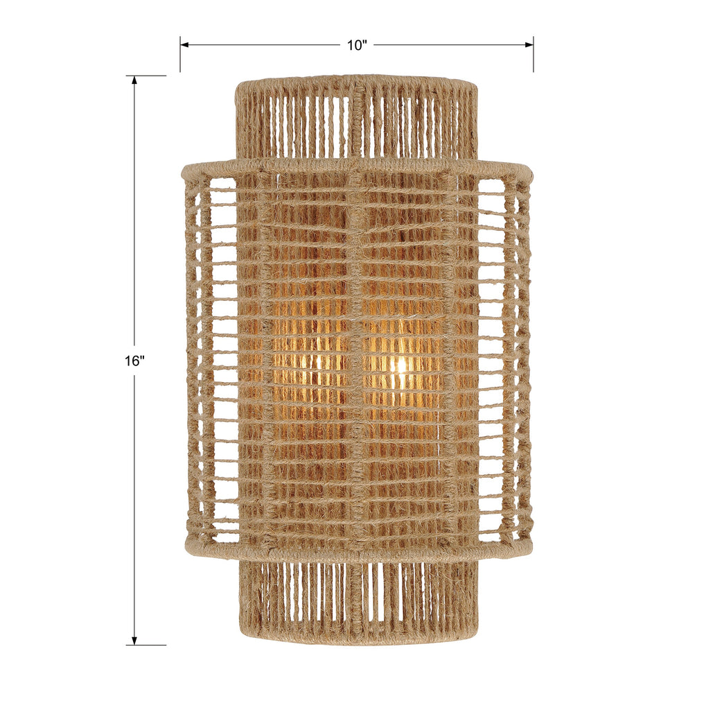 JAY-A5002-BS Jayna 2 Light Sconce | Dimensions Image