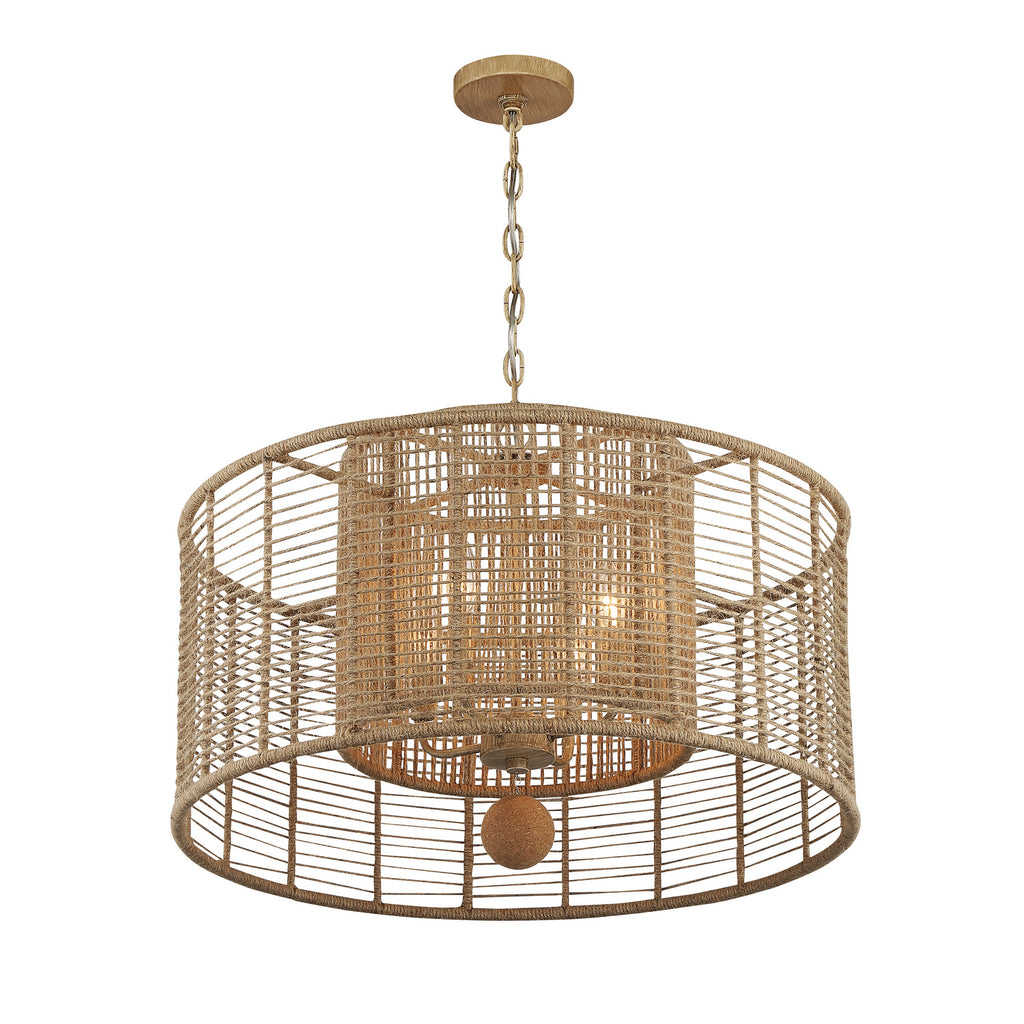 Crystorama-OPEN-BOX Jayna 4 Light Chandelier in Burnished Silver - Front View