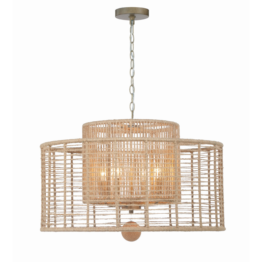 Crystorama-OPEN-BOX Jayna 4 Light Chandelier in Burnished Silver - Additional View