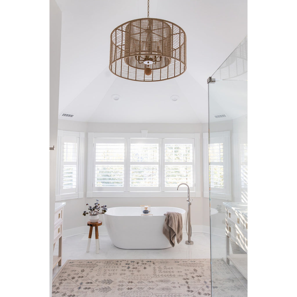Crystorama Jayna 31.25'' Chandelier in Burnished Silver - Lifestyle View
