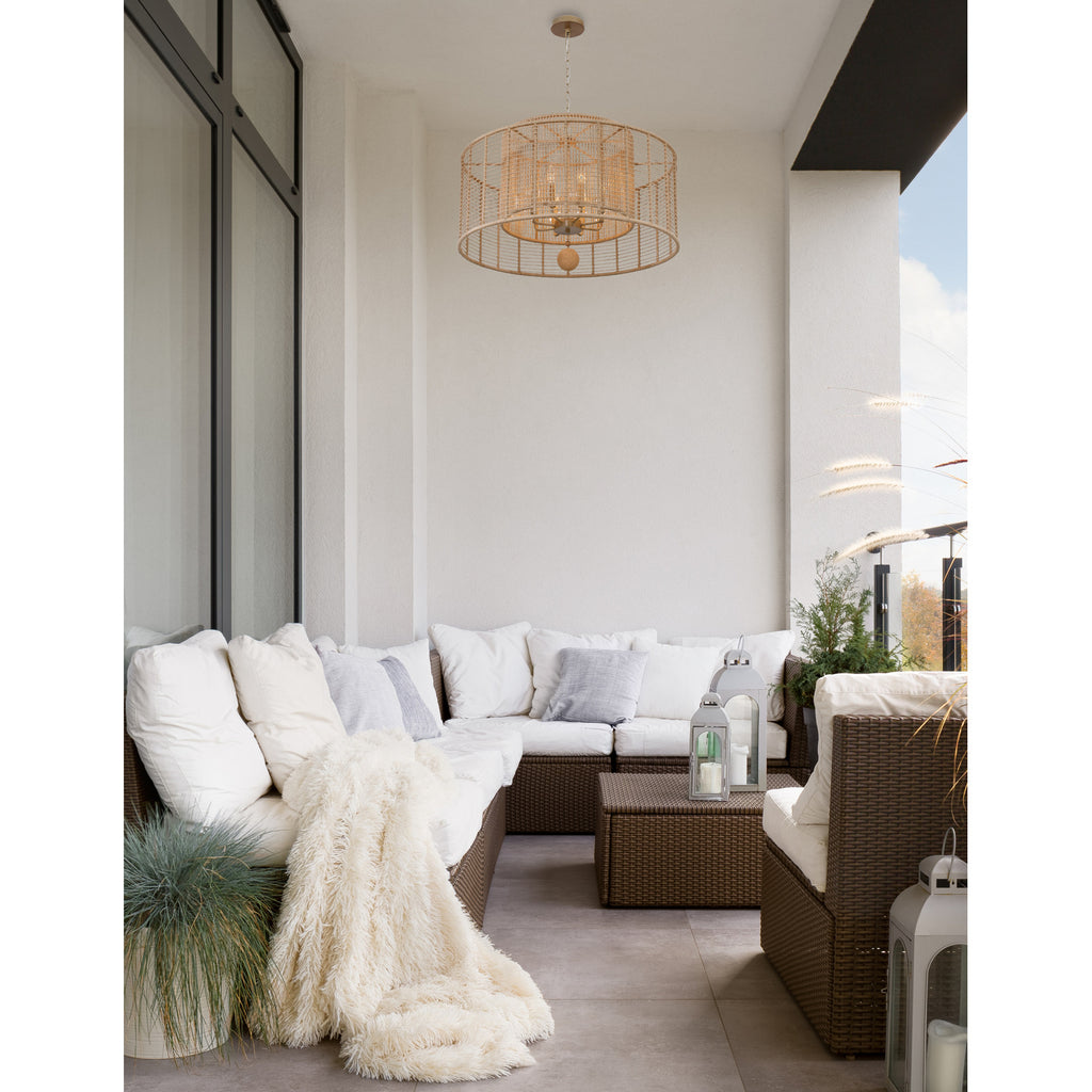 Crystorama Jayna 31.25'' Chandelier in Burnished Silver - Lifestyle View