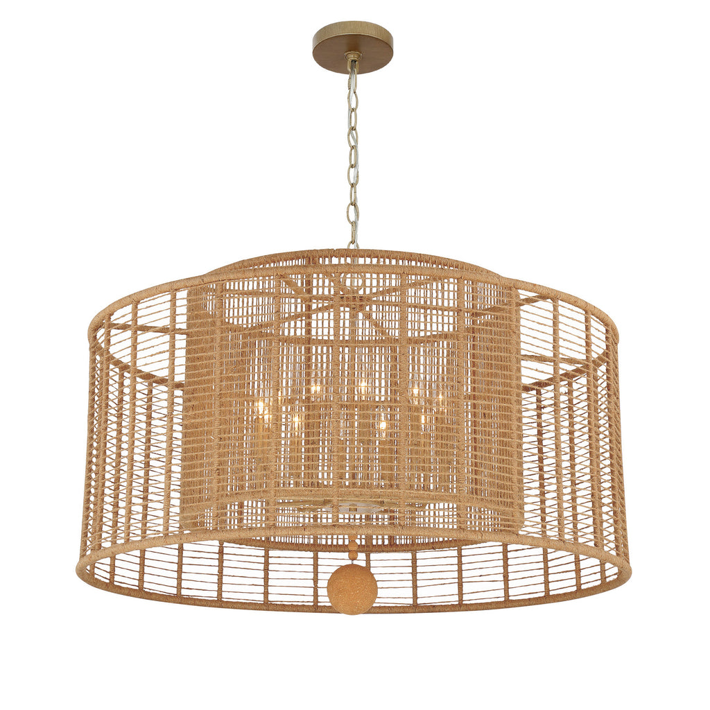 Crystorama Jayna 42.75'' Chandelier in Burnished Silver - Front View