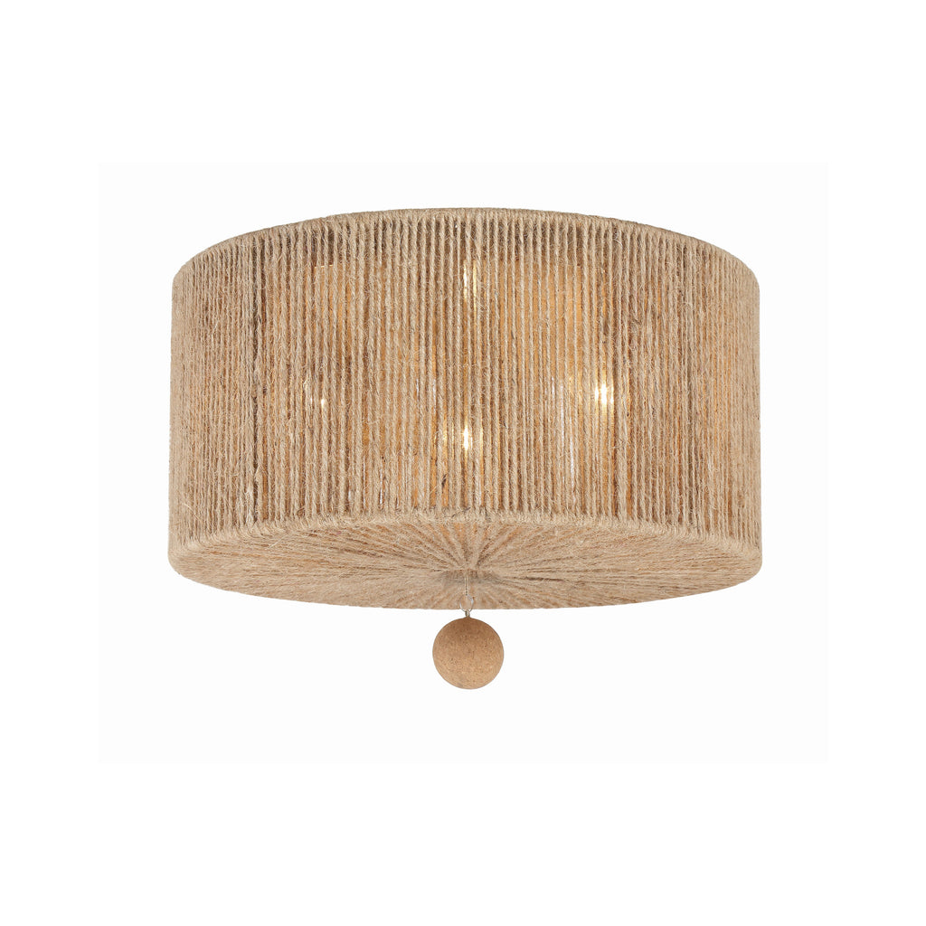 Crystorama Jessa 16'' Flush Mount in Burnished Silver - Front View