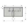 Crystorama Jessa 16'' Flush Mount - Product Dimensions