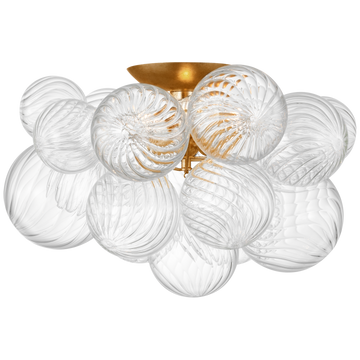Gild and Clear Swirled Glass