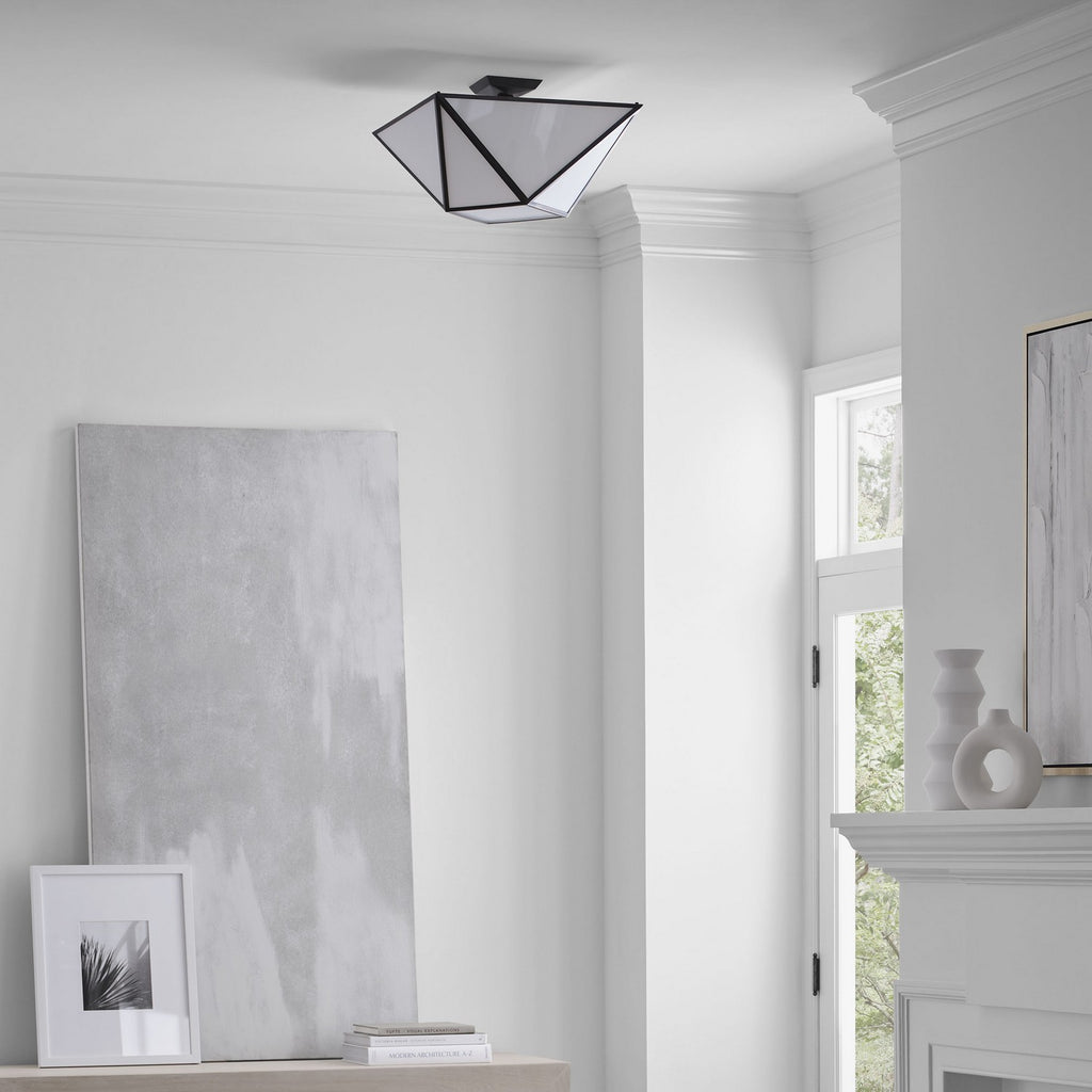 JN4241BZWG Julie Neill Lorino 1 Light Semi-Flush Mount | Lifestyle Image