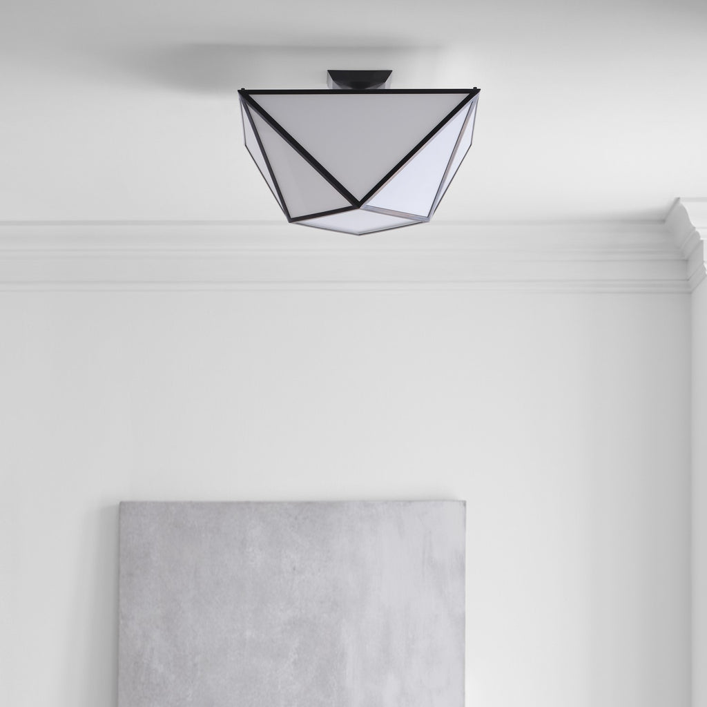 JN4241BZWG Julie Neill Lorino 1 Light Semi-Flush Mount | Lifestyle Image