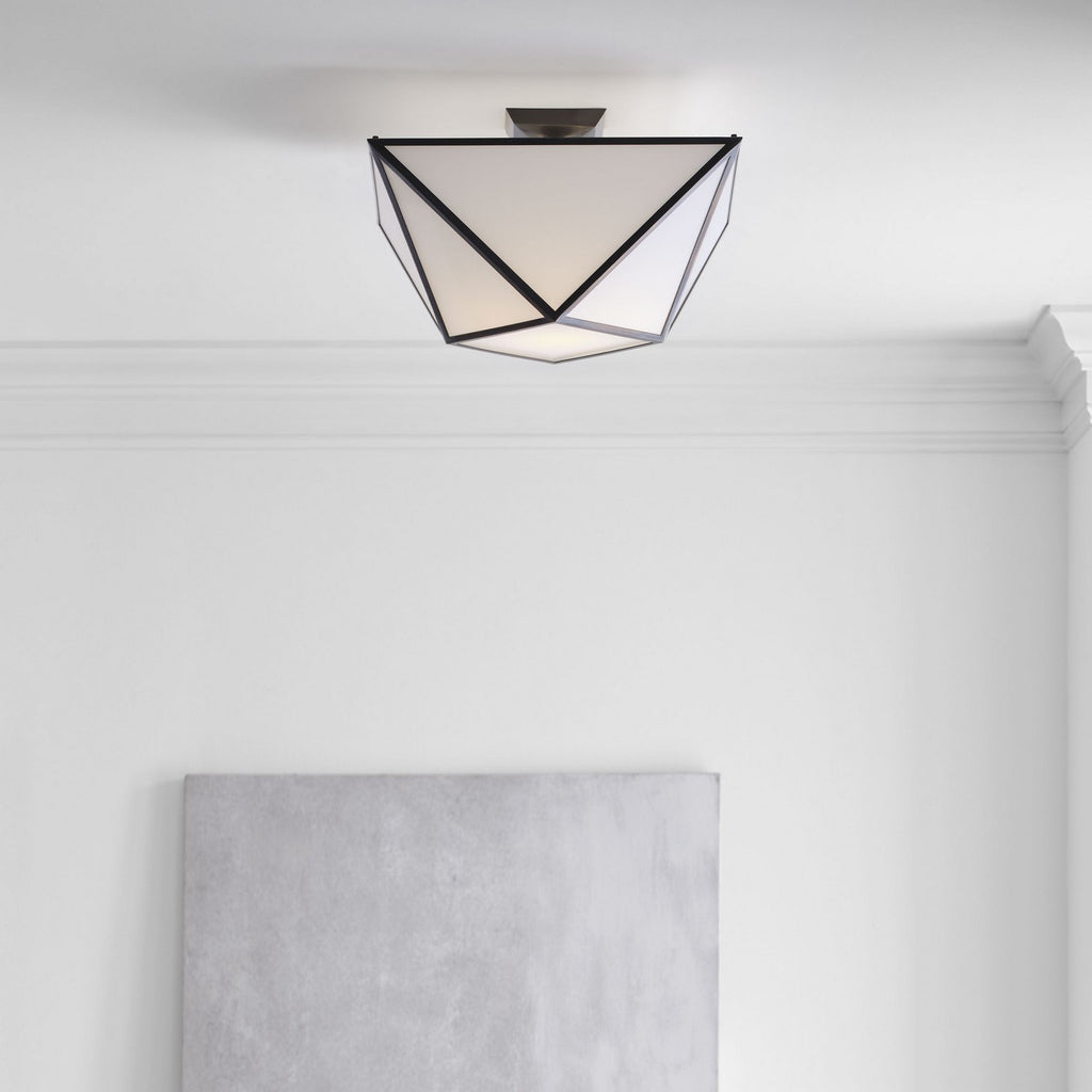 JN4241BZWG Julie Neill Lorino 1 Light Semi-Flush Mount | Lifestyle Image