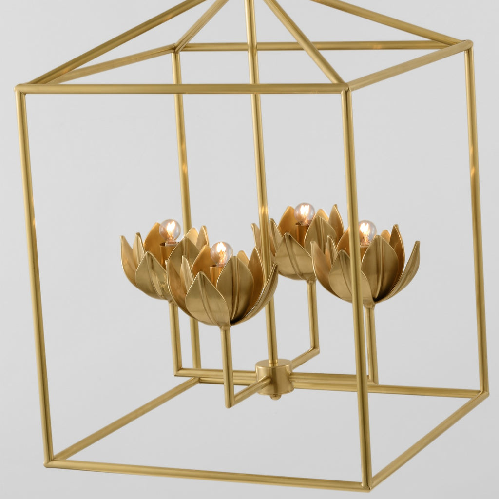 JN5302AB Julie Neill Alberto 4 Light Lantern Chandelier | Alternate Image