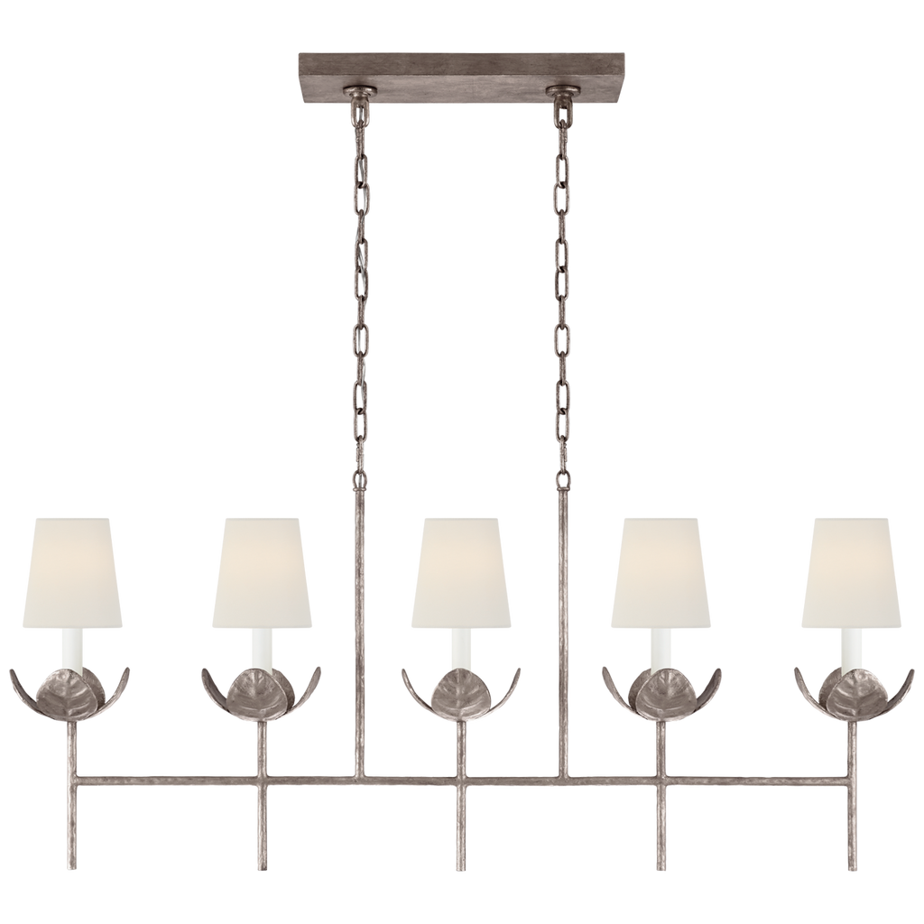 JN5630BSLL Julie Neill Illana 5 Light Linear Chandelier | Main Image