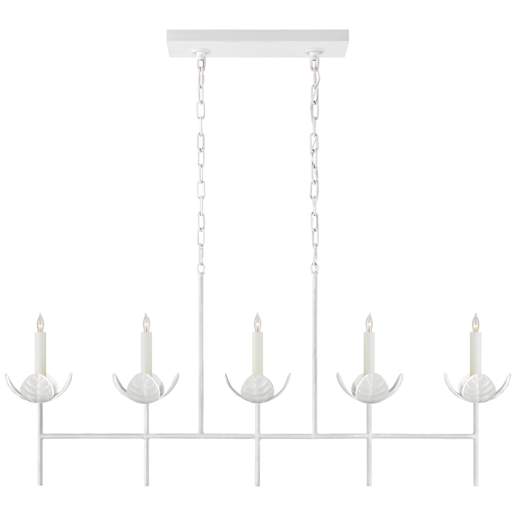 JN5630PW Julie Neill Illana 5 Light Linear Chandelier | Main Image