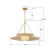JNP-10543-SG Juniper 29.5'' Chandelier | Dimensions Image