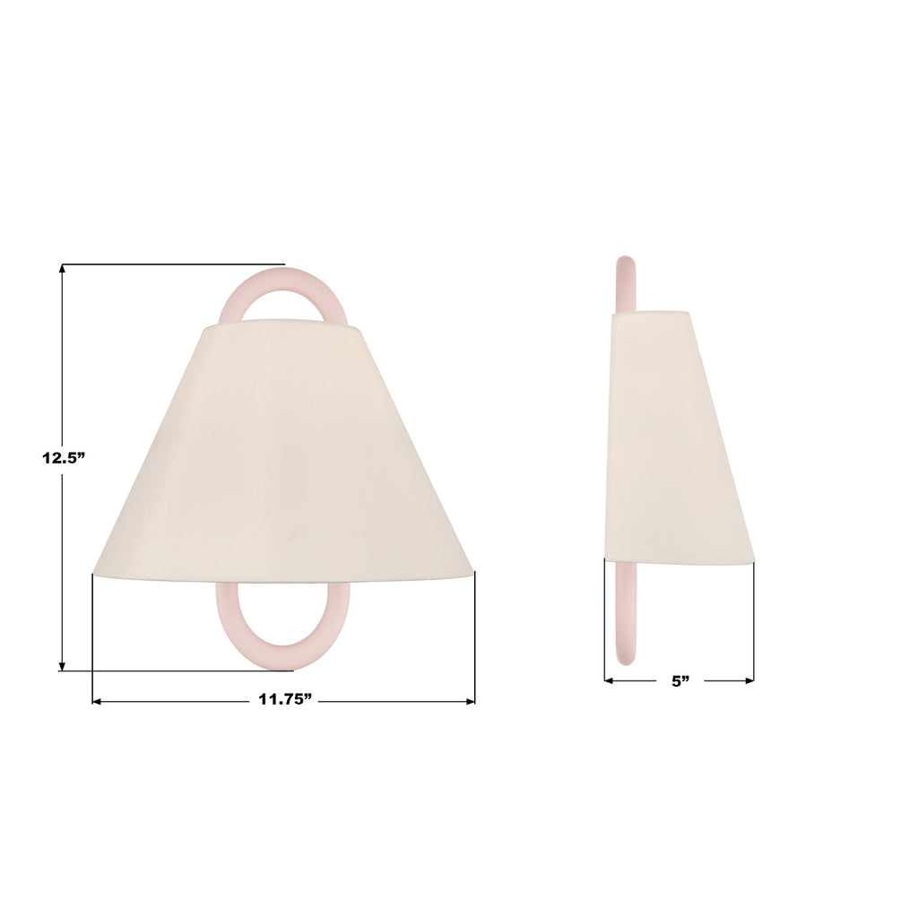 JOJ-801-VG-BH Jojo 11.75'' Sconce | Dimensions Image