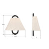 JOJ-801-VG-MK Jojo 11.75'' Sconce | Dimensions Image