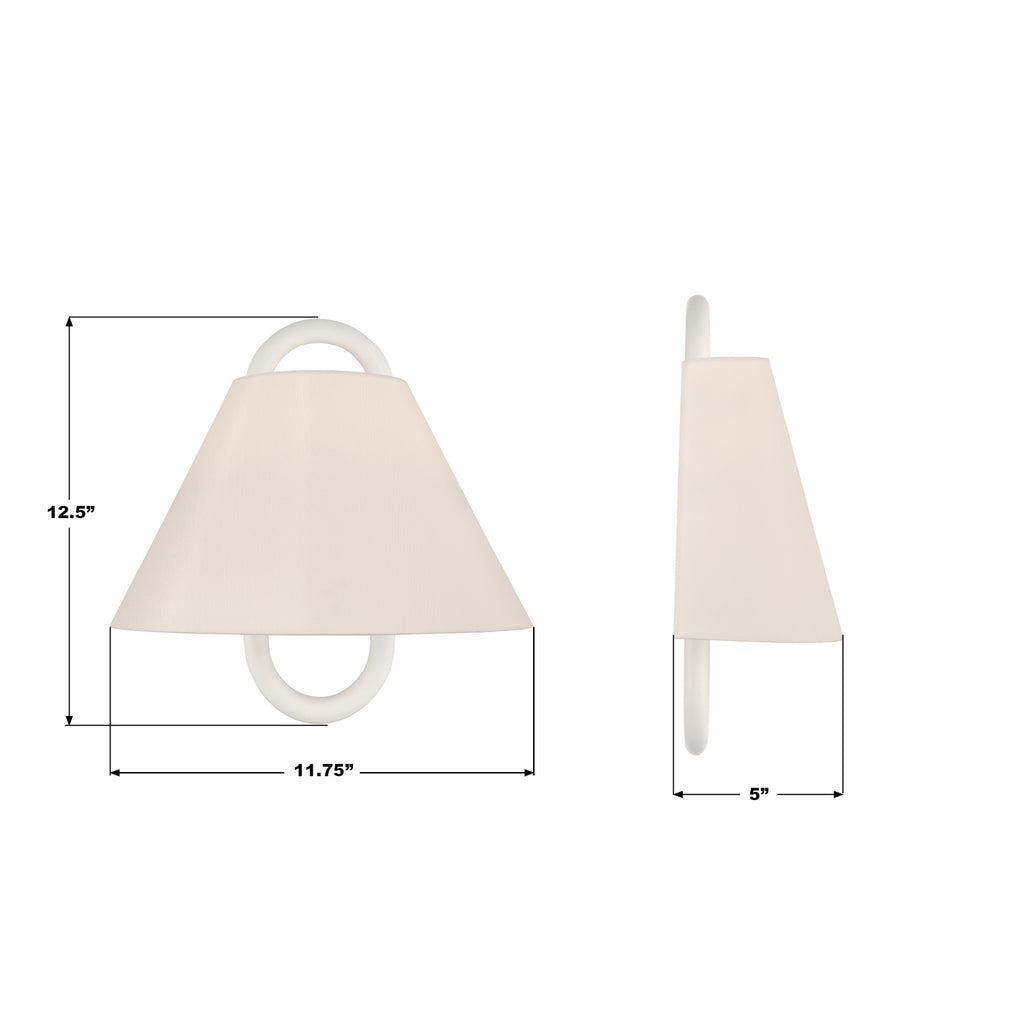 JOJ-801-VG-MT Jojo 11.75'' Sconce | Dimensions Image