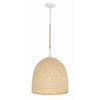 Crystorama Jasper 16'' Pendant in Matte White - Front View