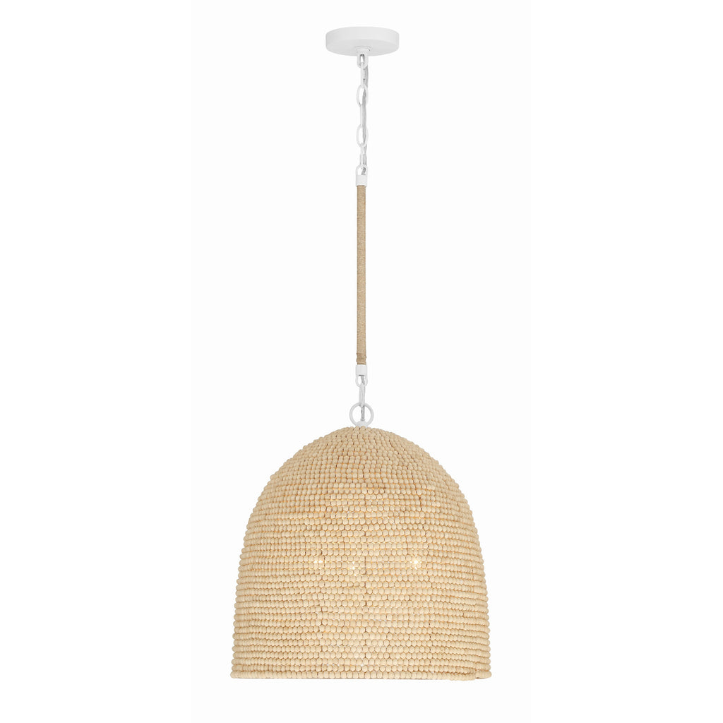 Crystorama Jasper 16'' Pendant in Matte White - Additional View