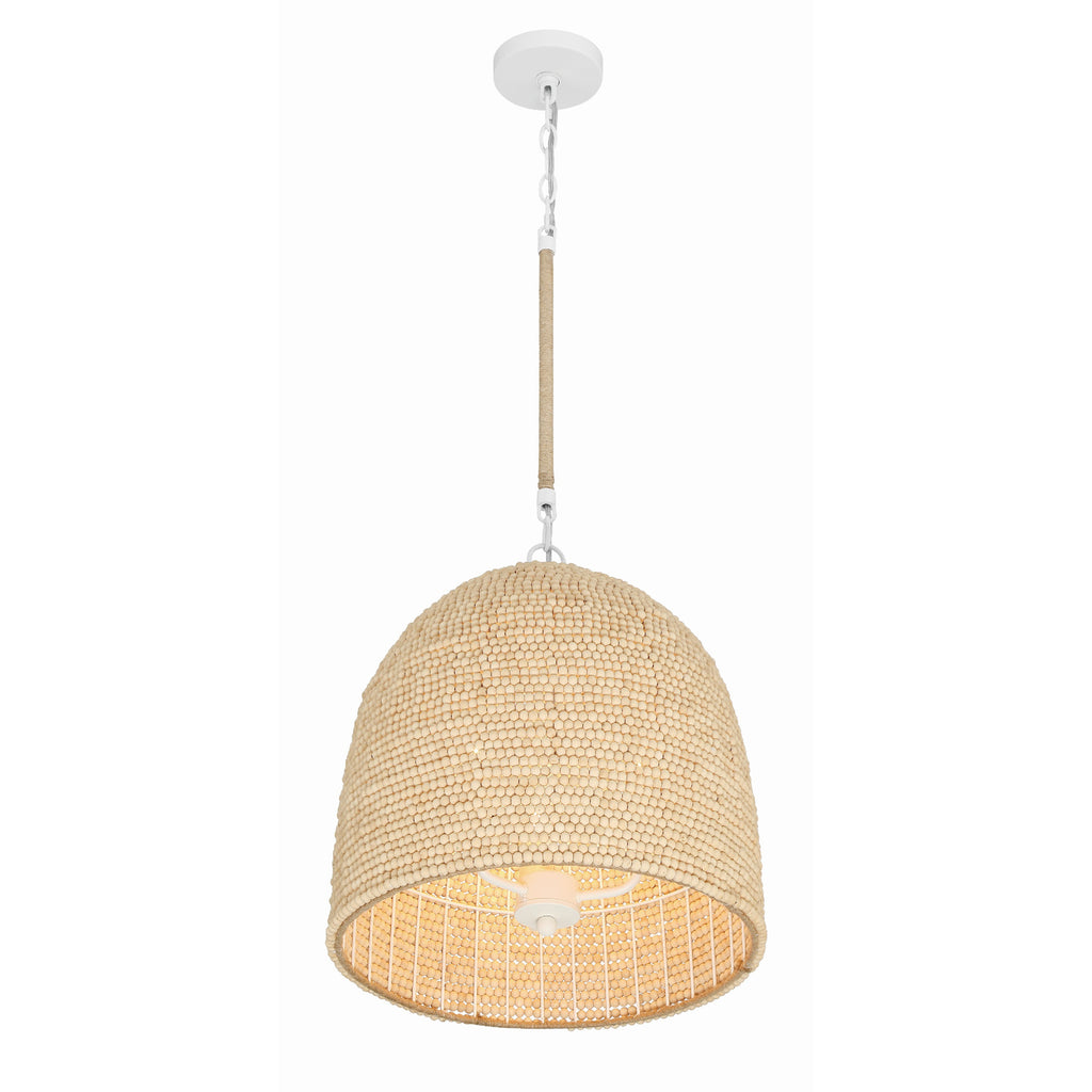 Crystorama Jasper 16'' Pendant in Matte White - Additional View