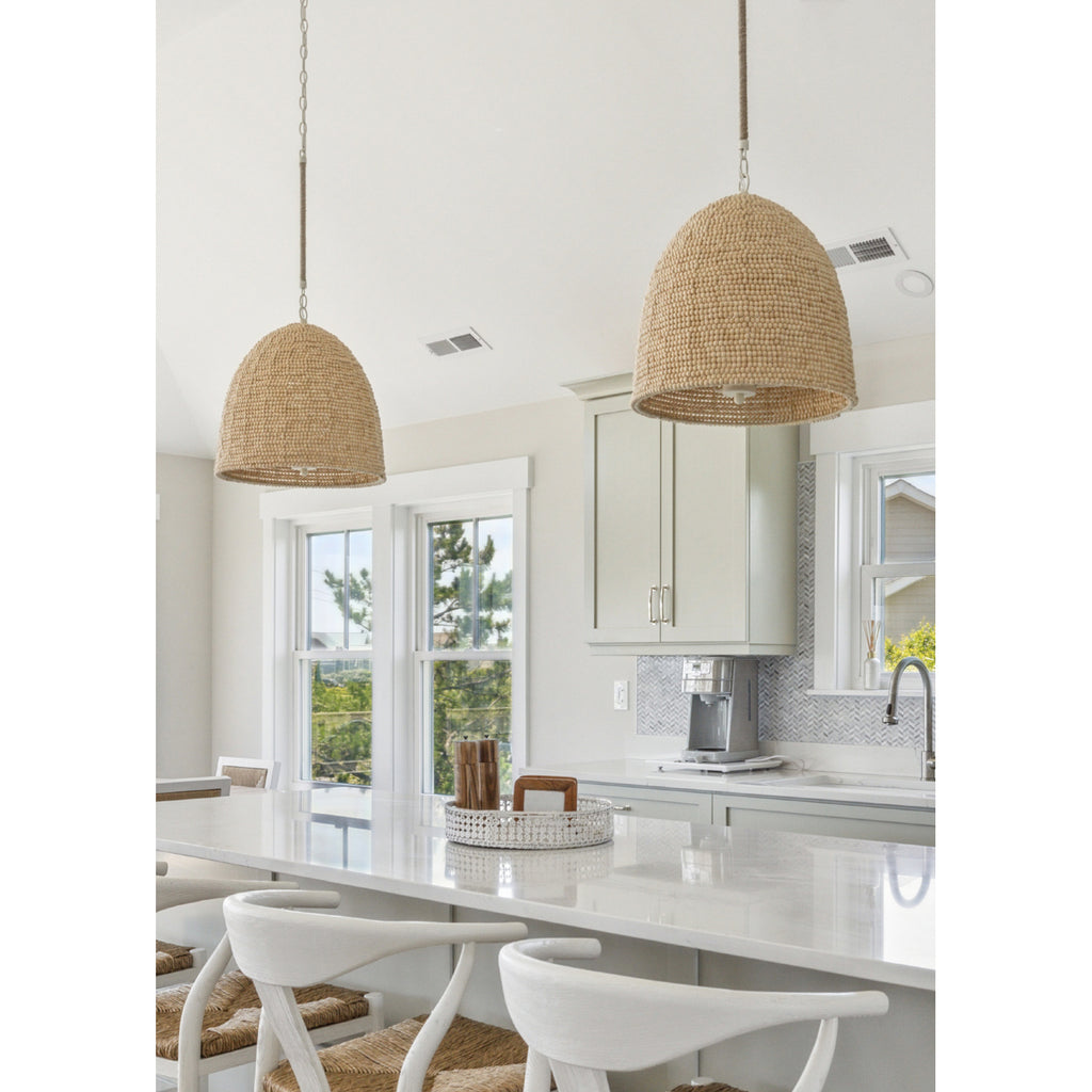 Crystorama Jasper 16'' Pendant in Matte White - Lifestyle View