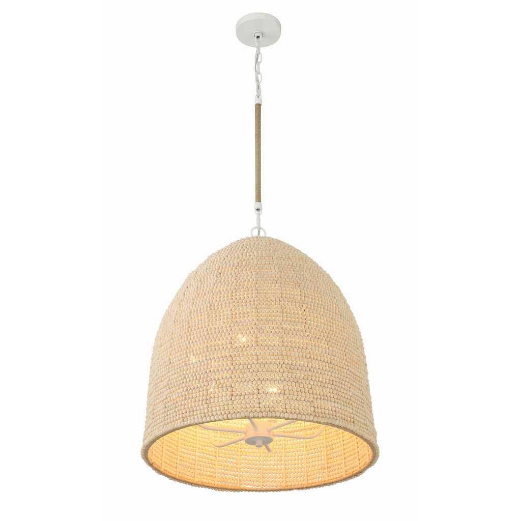 Crystorama Jasper 20'' Pendant in Matte White - Additional View