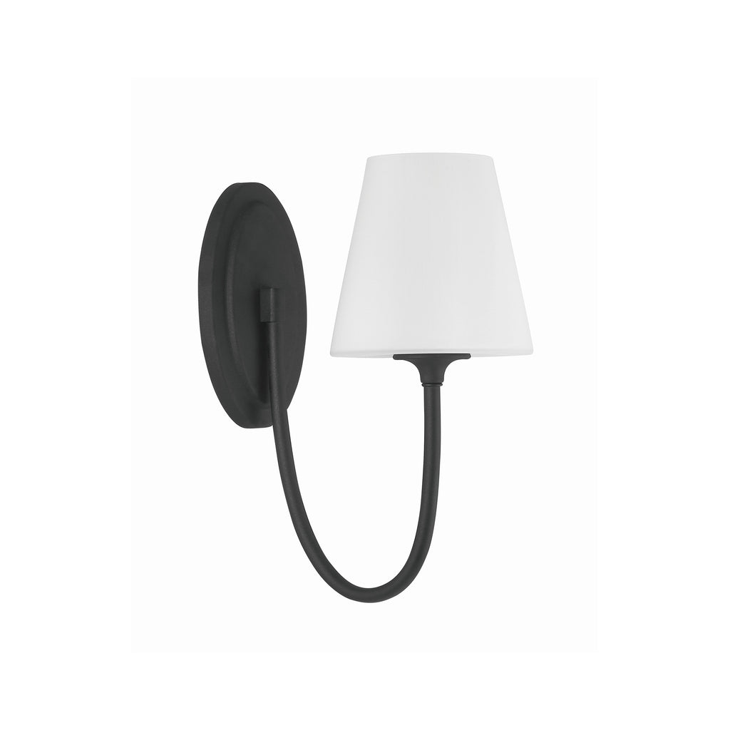 Crystorama Juno 6'' Sconce in Black Forged - Additional View