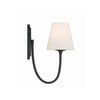 Crystorama Juno 6'' Sconce in Black Forged - Additional View