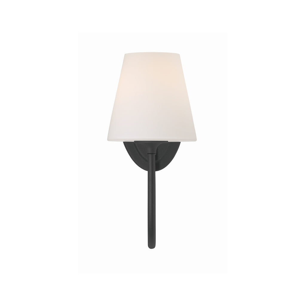 Crystorama Juno 6'' Sconce in Black Forged - Additional View