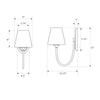 Crystorama Juno 6'' Sconce - Product Dimensions
