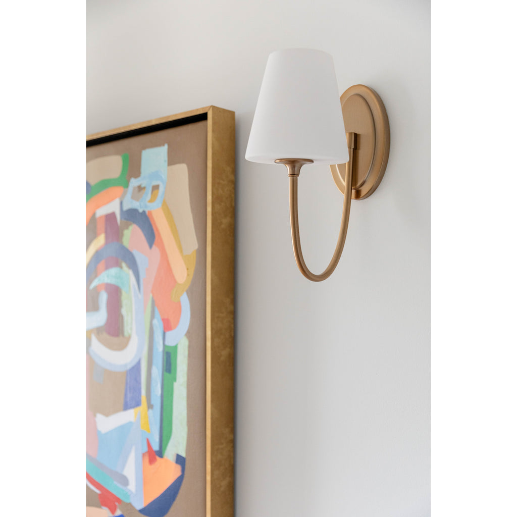 Crystorama Juno 6'' Sconce in Vibrant Gold - Lifestyle View