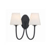 Crystorama Juno 15'' Sconce in Black Forged - Front View