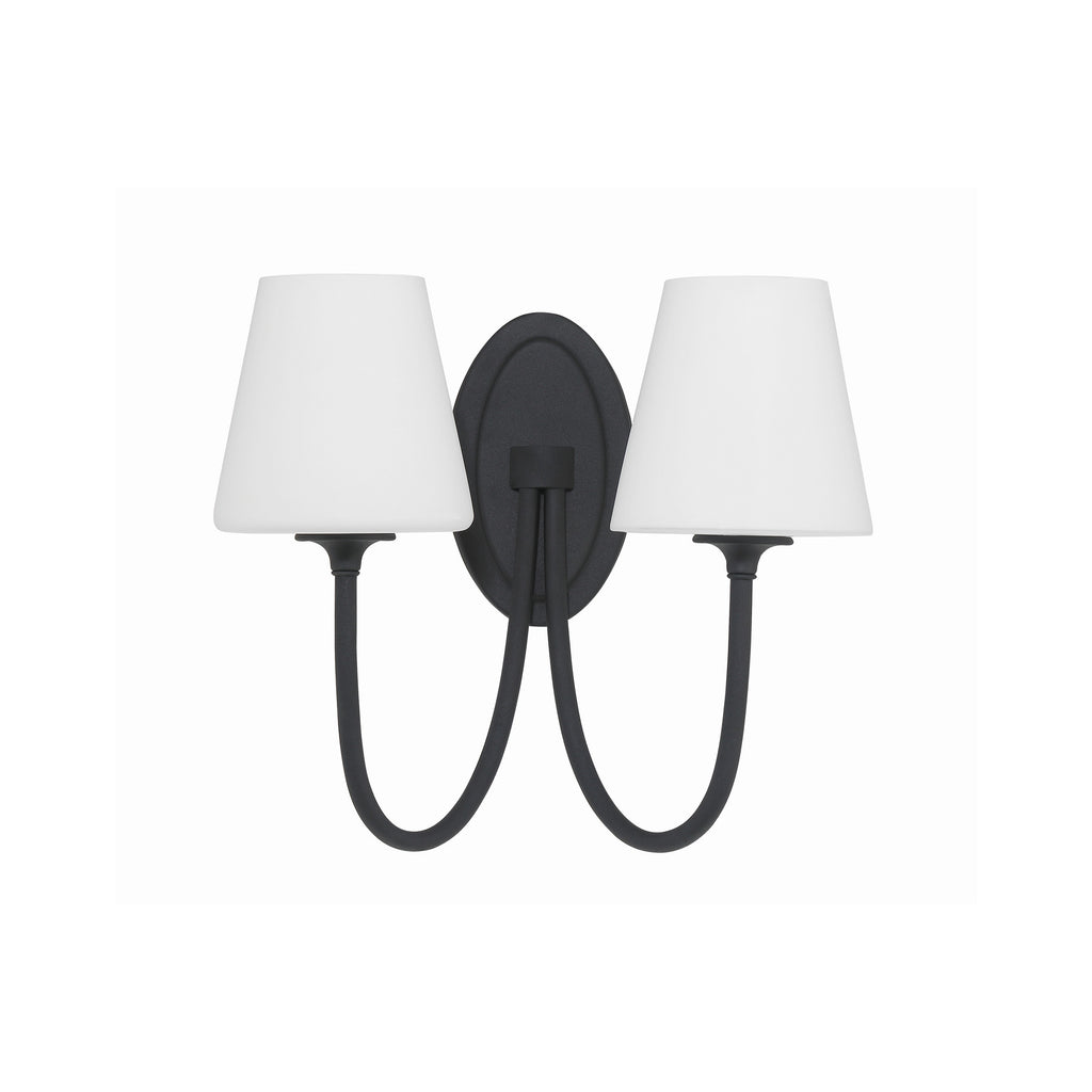 Crystorama Juno 15'' Sconce in Black Forged - Additional View