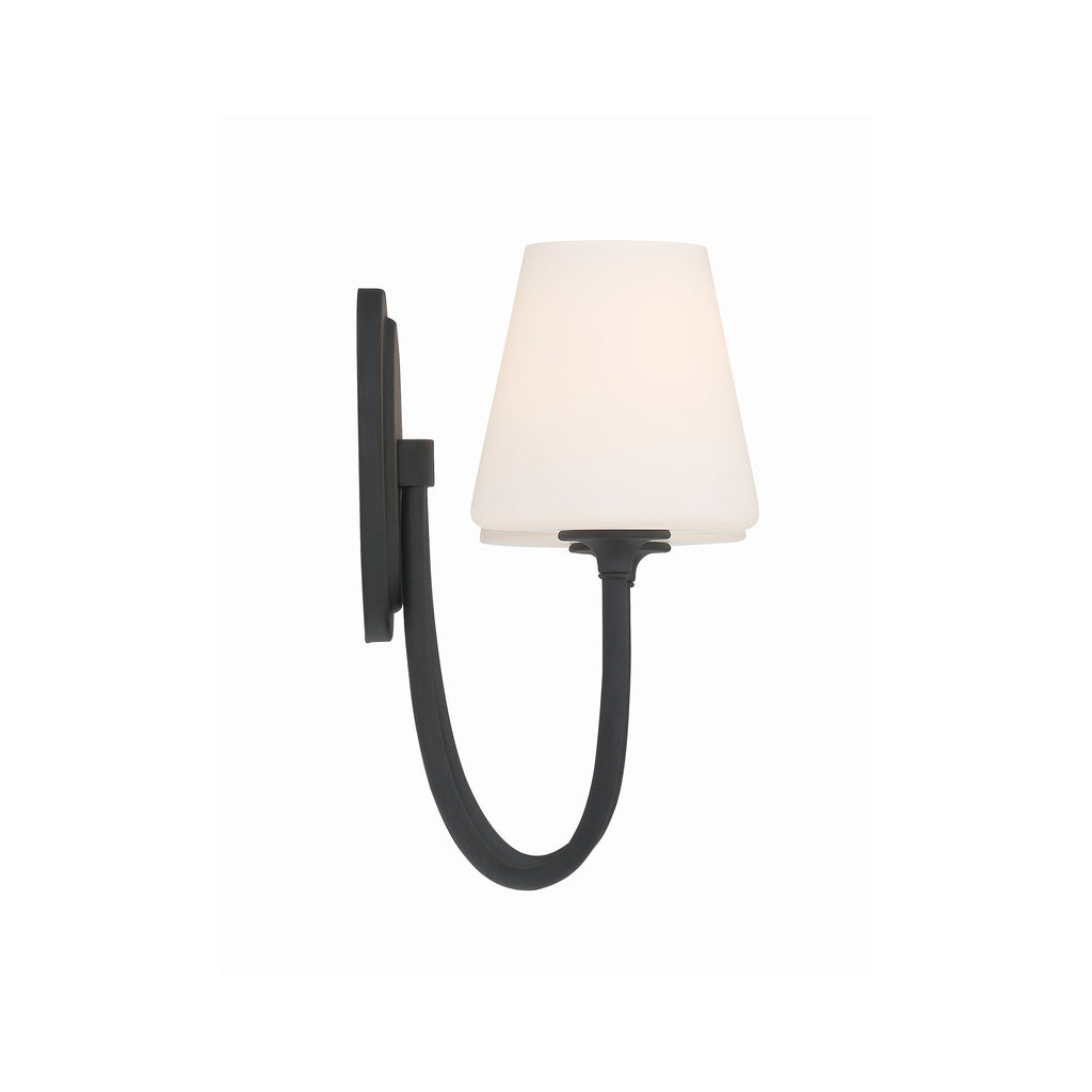 Crystorama Juno 15'' Sconce in Black Forged - Additional View