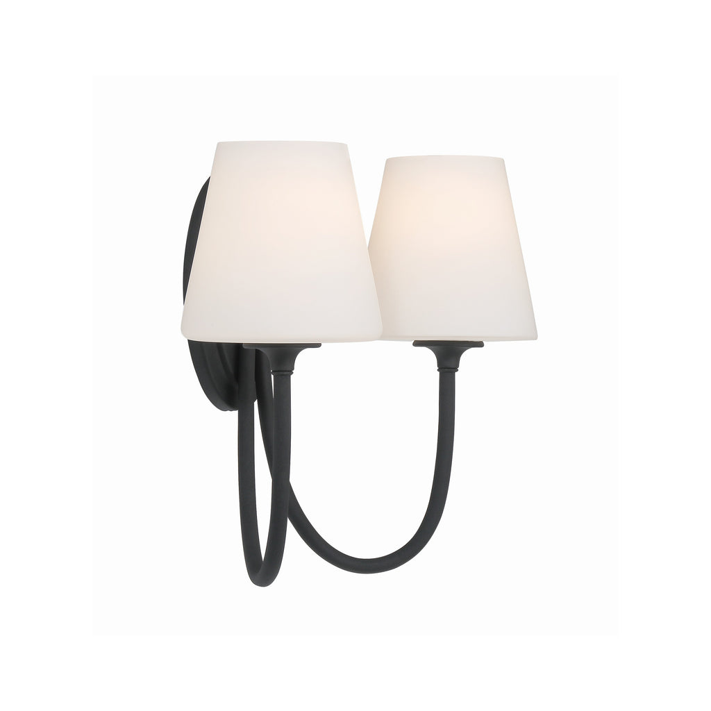 Crystorama Juno 15'' Sconce in Black Forged - Additional View