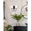 Crystorama Juno 15'' Sconce in Black Forged - Lifestyle View