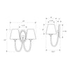 Crystorama Juno 15'' Sconce - Product Dimensions