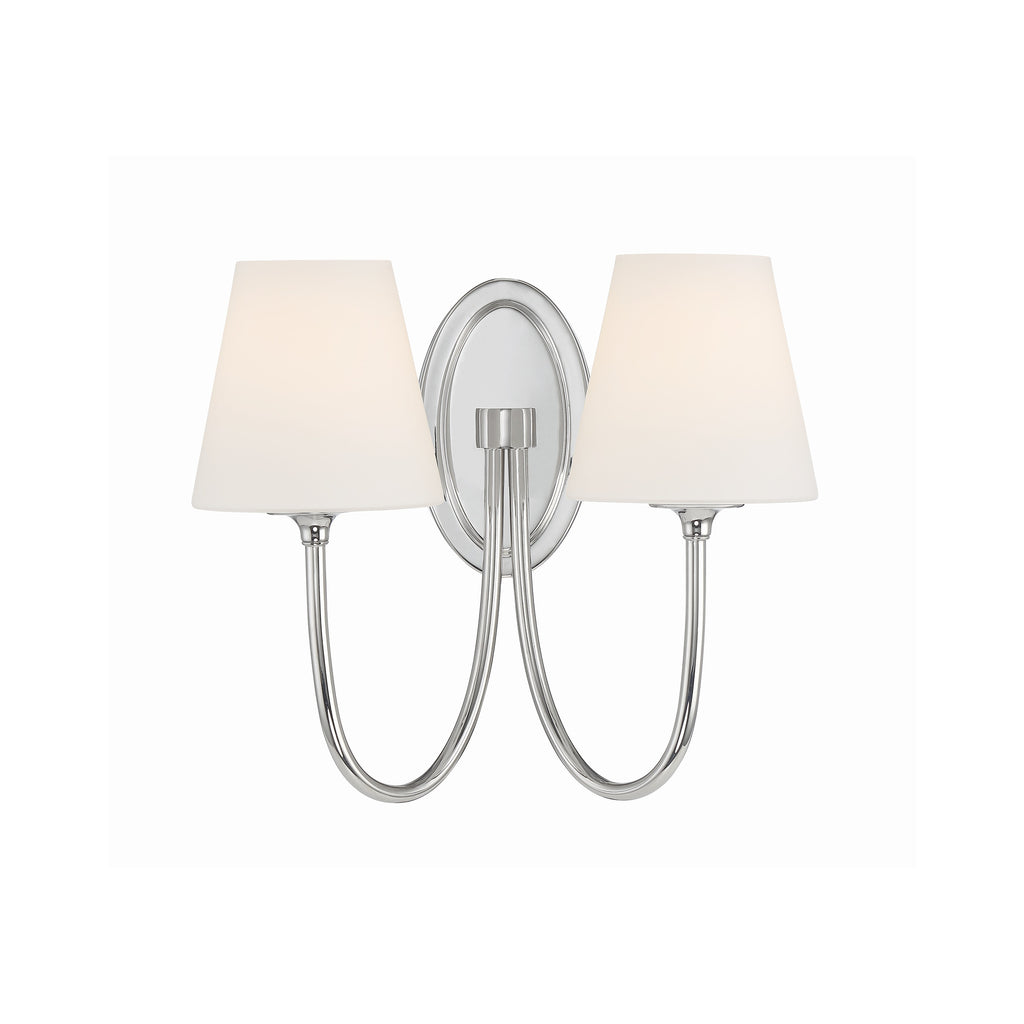 Crystorama Juno 15'' Sconce in Polished Nickel - Front View