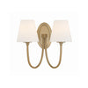Crystorama Juno 15'' Sconce in Vibrant Gold - Front View