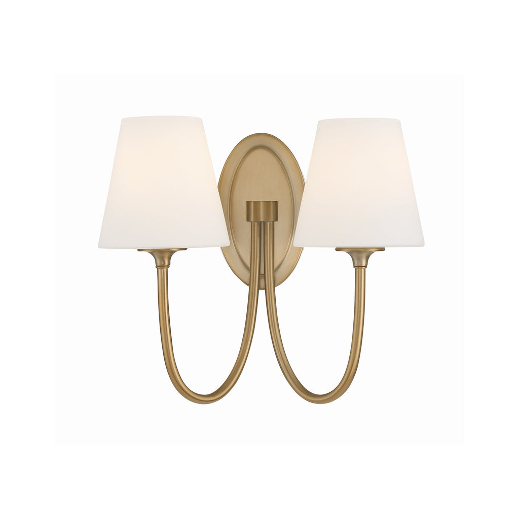 Crystorama Juno 15'' Sconce in Vibrant Gold - Front View